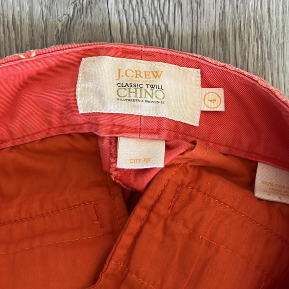 J CREW Coral Shorts Cotton classic twill chino weathered with embroidered stars - Picture 6 of 10